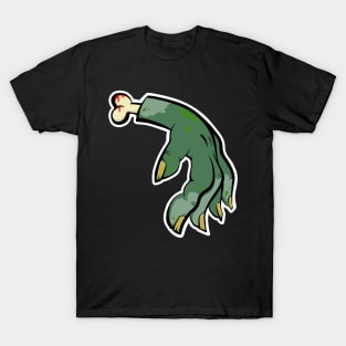 Halloween zombie green hand thing cartoon style T-Shirt